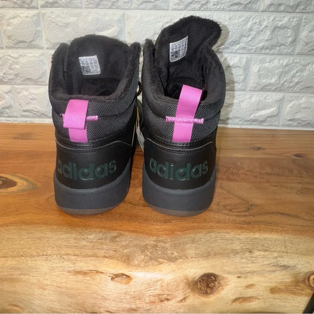 Adidas Hoops 3.0‎ Mid WTR Black with Multicolor Laces